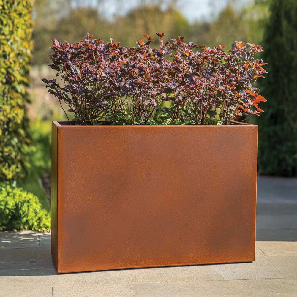 80cm Long Zinc Galvanised Copper 60cm Tall Trough Planter