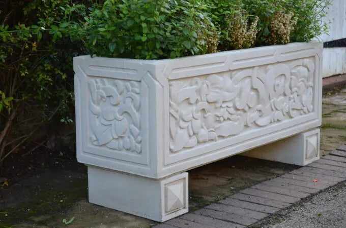 1m Customisable Stone Arabesque Trough