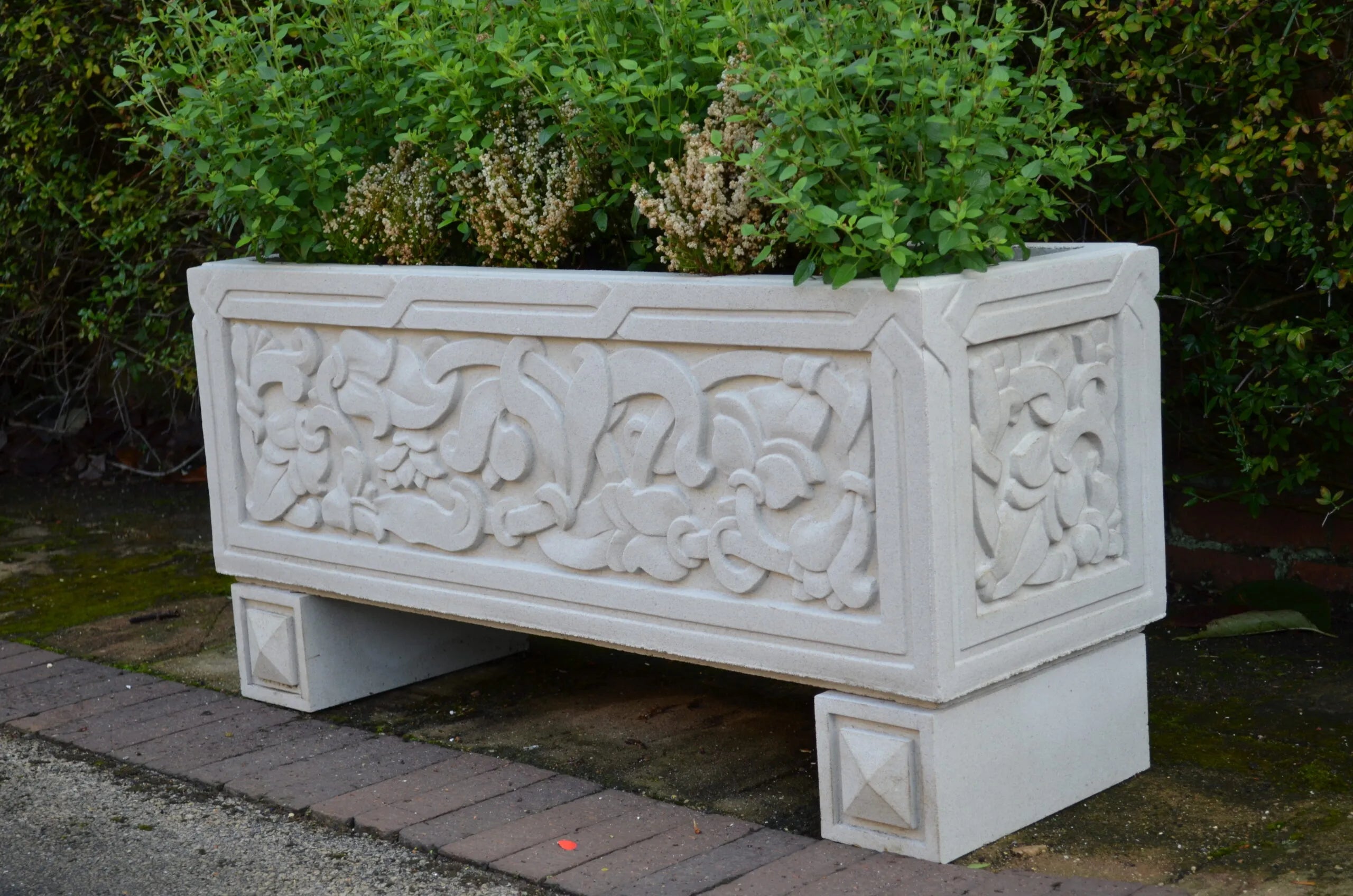 1m Customisable Stone Arabesque Trough