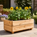 Premium Wood Sunflower Planter with Feet