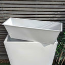 Industrial chic meets greenery in these galvanized planters.