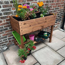tall standing trough premium wooden planters Woven Wood