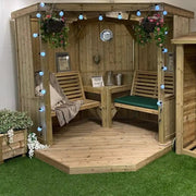 Enjoying a meal outdoors on a rustic picnic table.