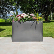 Textured silver and black Zinc Planter