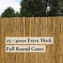 Natural Premium 2-4cm Thick Bamboo Cane Fencing Screening Rolls