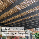 Natural thick bamboo cane screening used as a pergola roof for shade