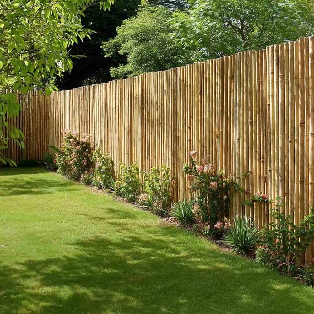 Bark Block Screen Garden Screening: Natural Willow, Bamboo and Bark Screens β Woven Wood