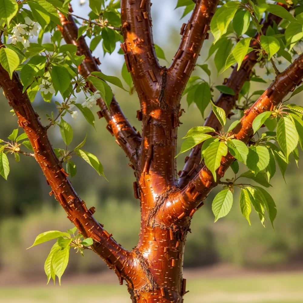 10ft Half-Standard Tibetan Cherry Tree | Mature Prunus Serrula | 6/8cm Girth | Grown in 20L Airpot
