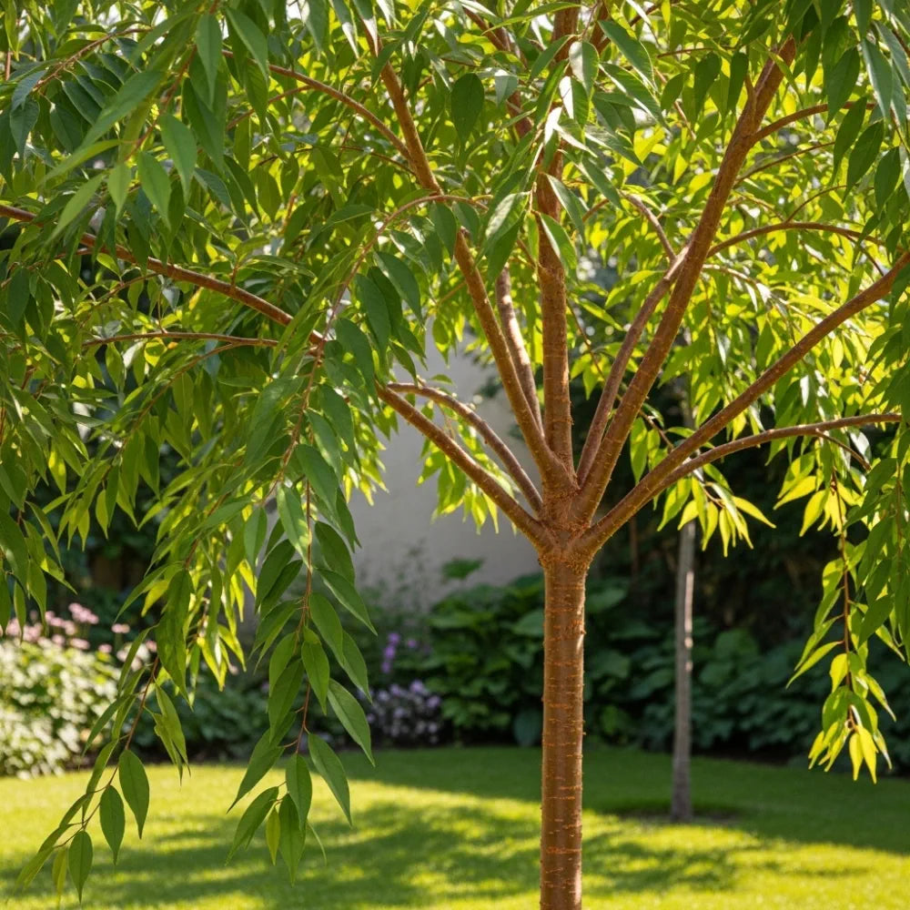 8ft Standard Tibetan Cherry Tree | Prunus Serrula | 8/10cm Girth | Grown in 40L Airpot