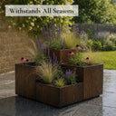 Corten Steel Tiered Corner Planter Raised Bed with Base & Feet