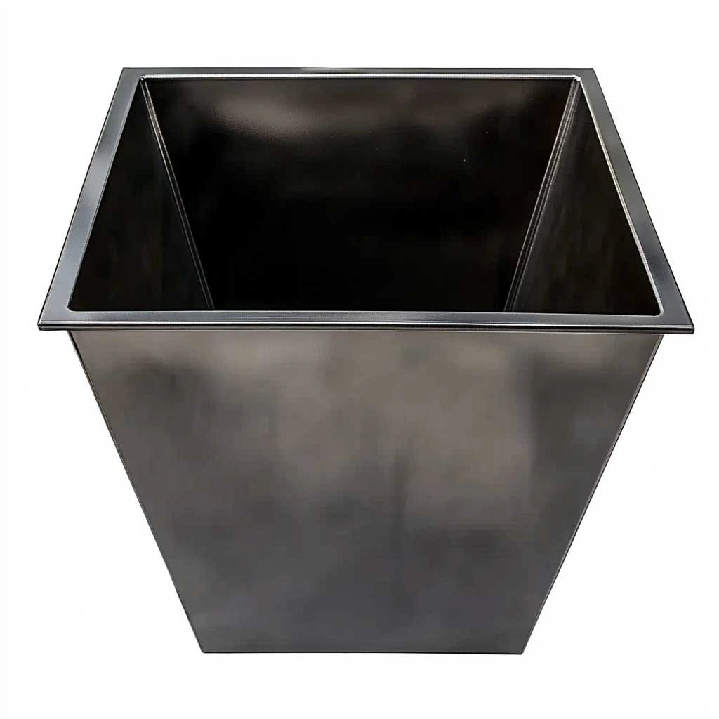 40cm Zinc Galvanised Polished Black Insert