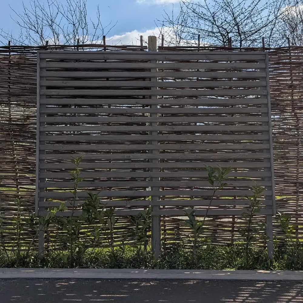 2m Grey Pine Wooden Trellis for Planter