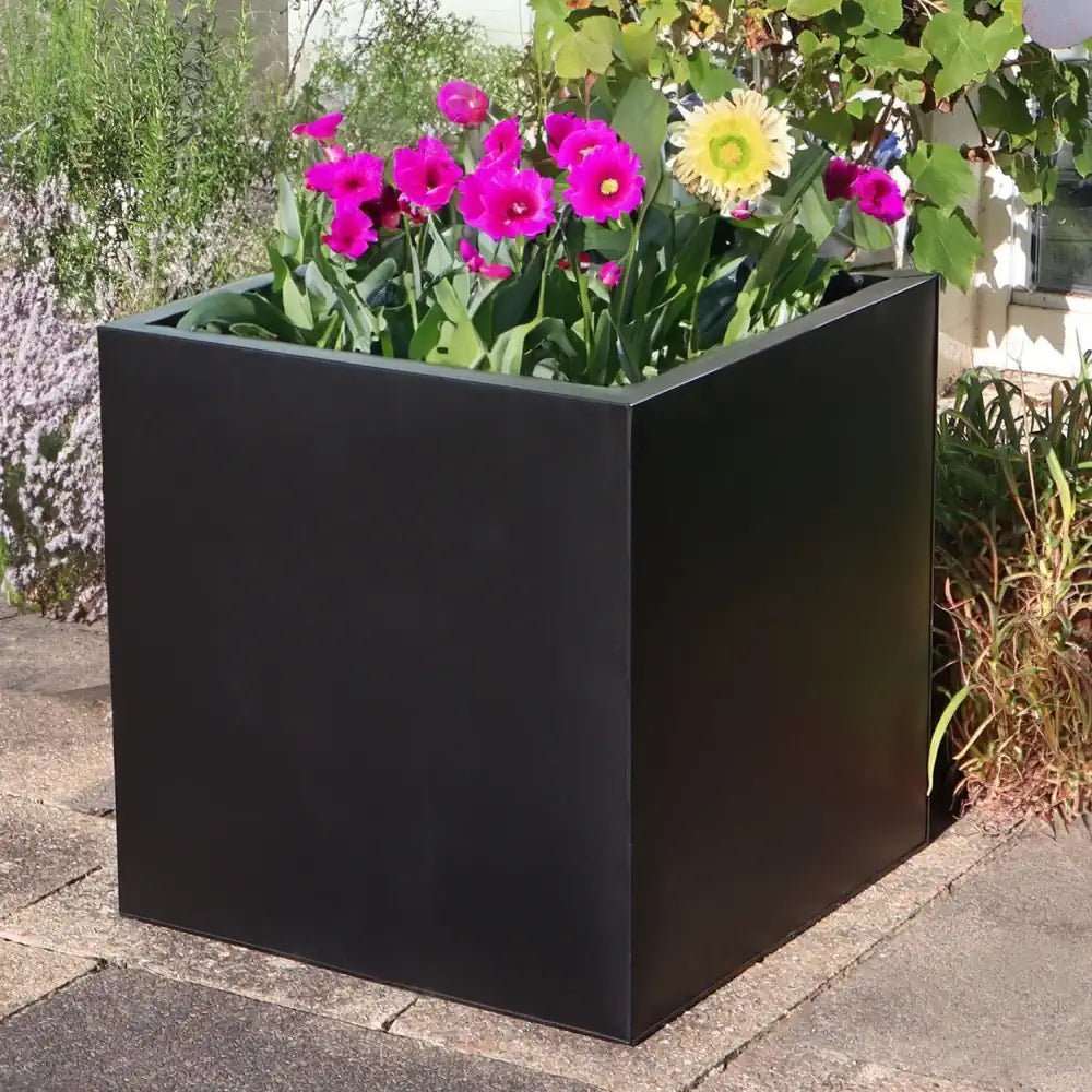Galvanised steel garden bed, galvanised trough planter, large galvanised planters,