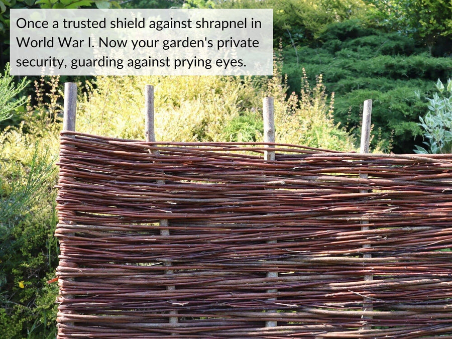 Willow Bunch Weave Hurdle Fence Panel Woven Wood