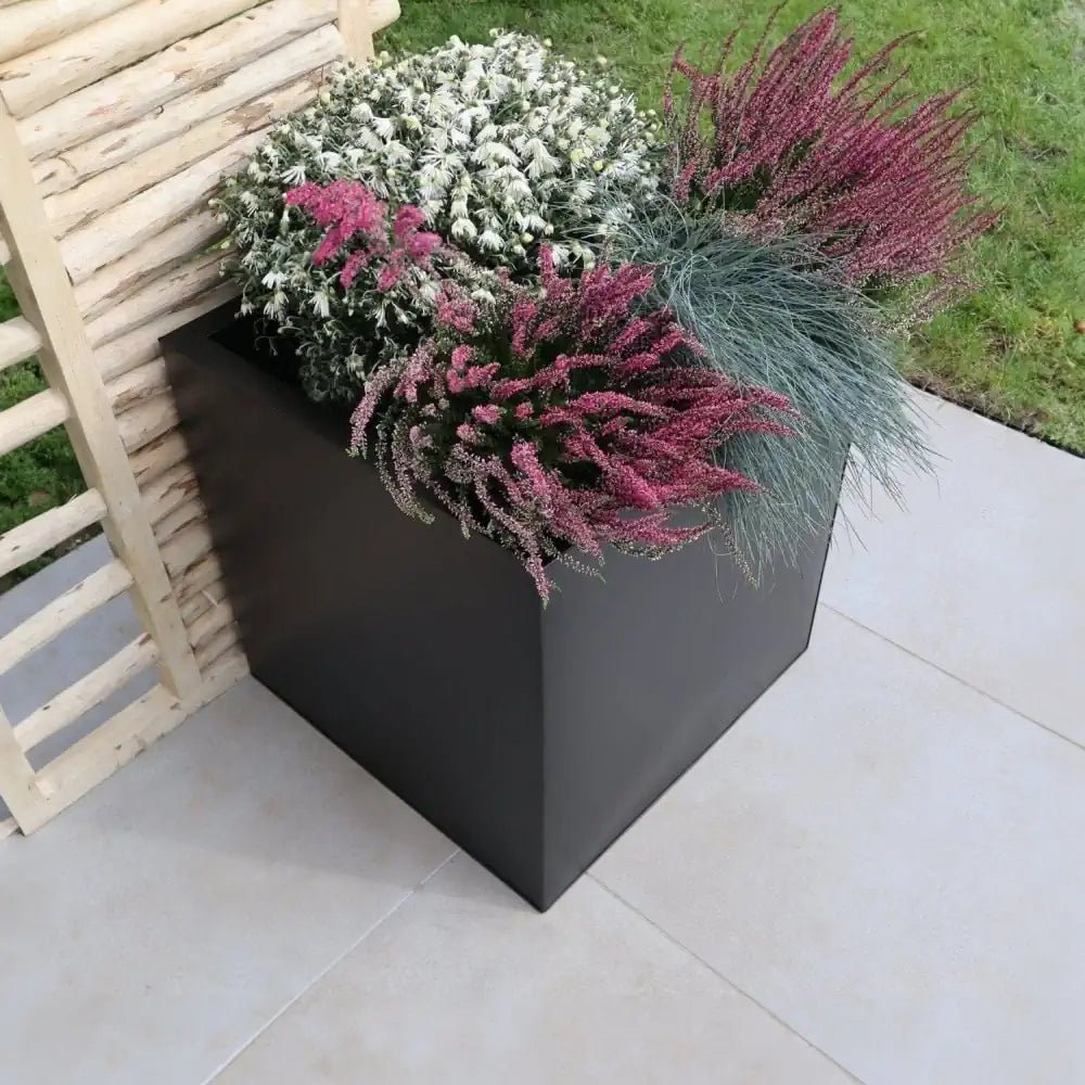 Galvanised Water Trough Planters, Galvanised Steel Garden Planter, by Woven Wood