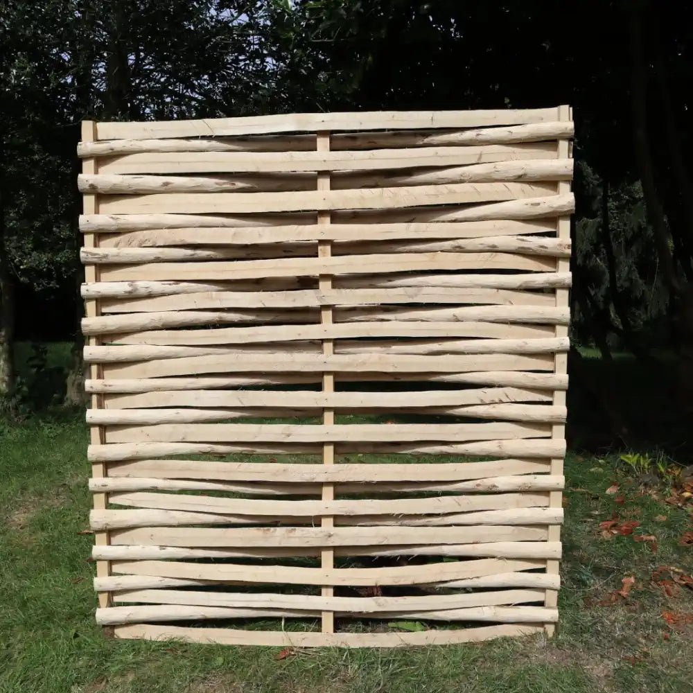 Chestnut Heavy Duty Paling Fence Roll with Steel Wire – Woven Wood