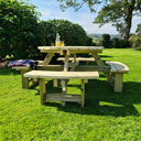 westwood round picnic table seater outdoor garden furniture