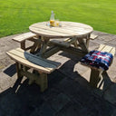 westwood round picnic table seater outdoor garden furniture