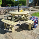 westwood round picnic table seater outdoor garden furniture