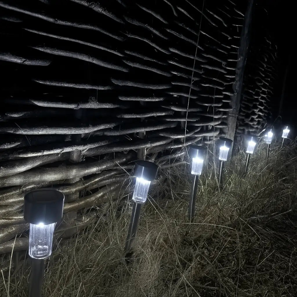 12 Solar Garden Lights with Stake & Automatic Sensor