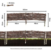 willow edging dimensions photo Woven Wood