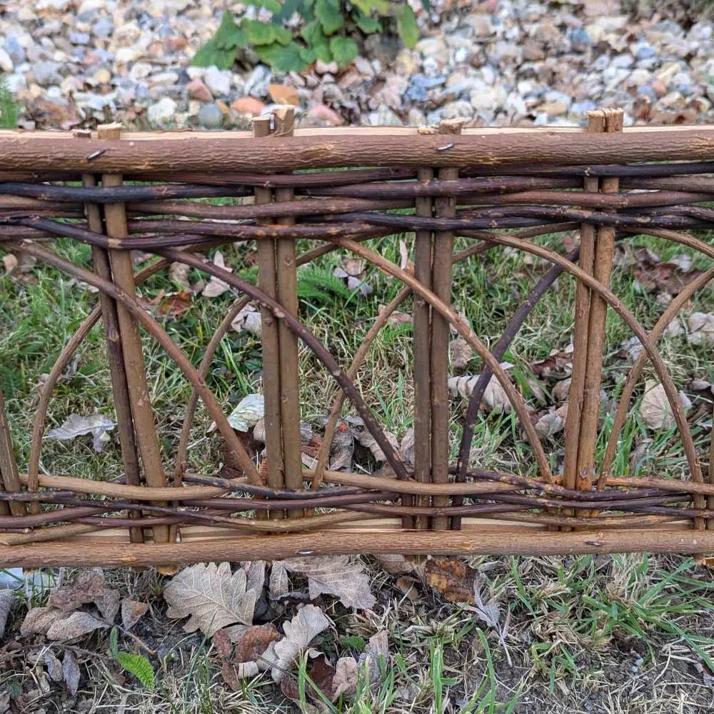 Lattice Weave Willow Lawn Edging – 18.5cm Height