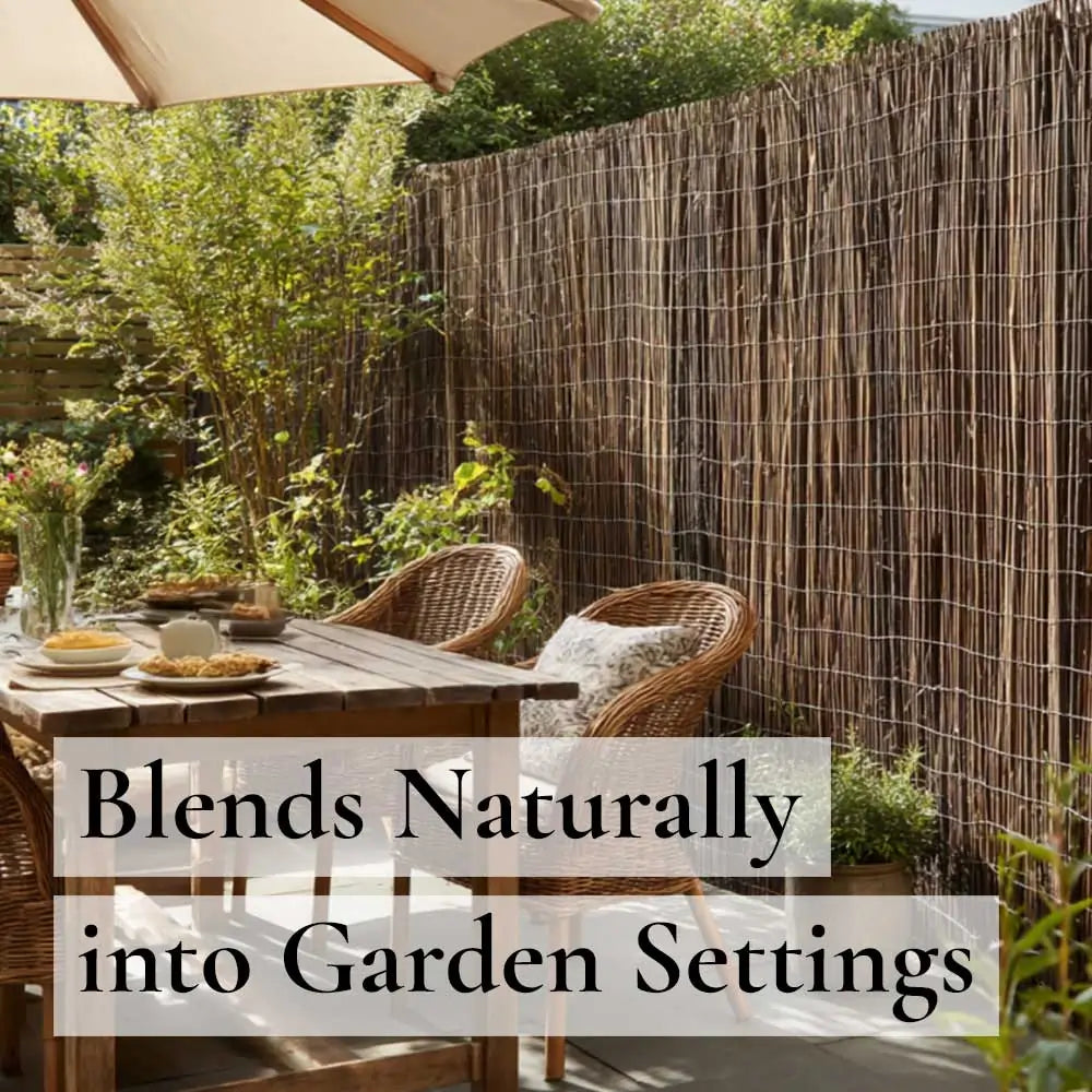 Bark Block Screen Garden Screening: Natural Willow, Bamboo and Bark Screens β Woven Wood