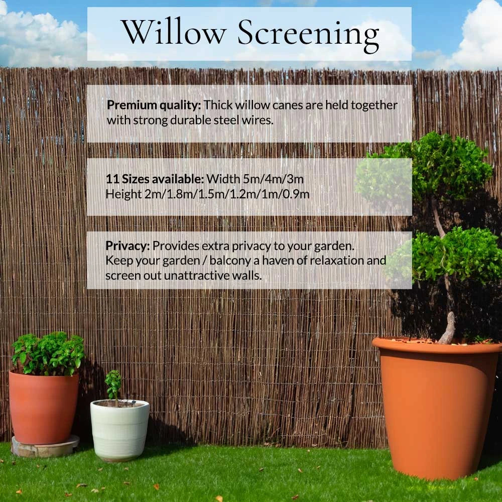 Premium Willow Fencing Screening Rolls