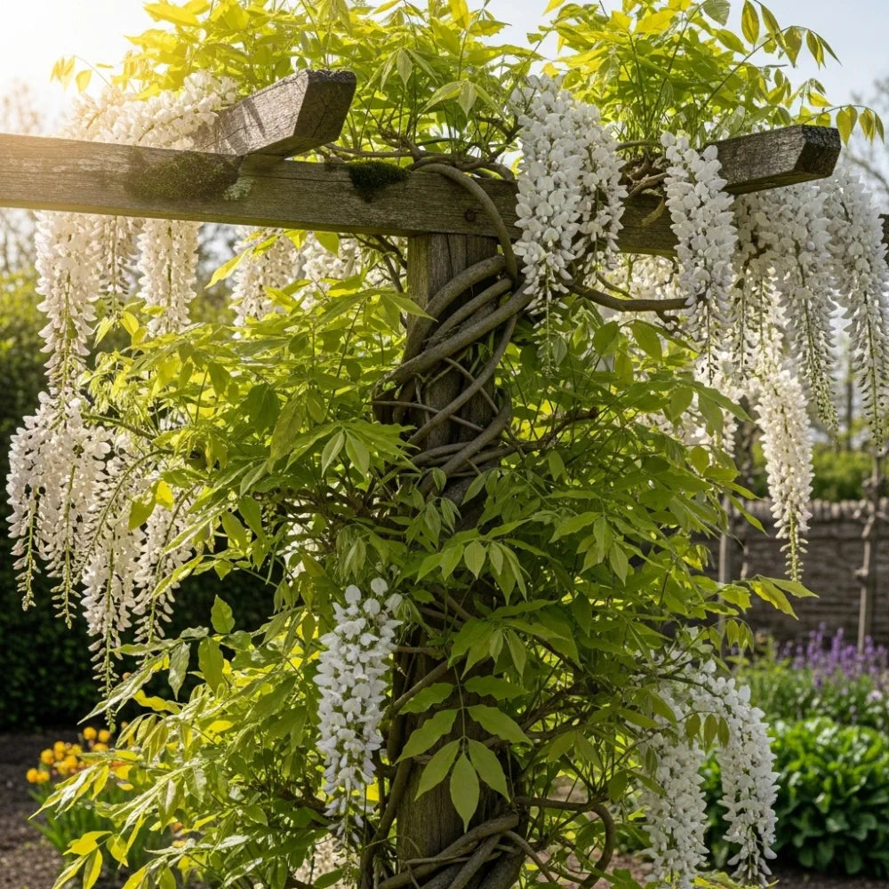 wisteria sinensis alba 6ft Grafted White Wisteria | Wistetia sinensis 'Alba'