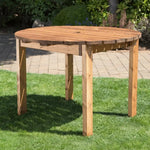 wooden garden furniture small table woven wood