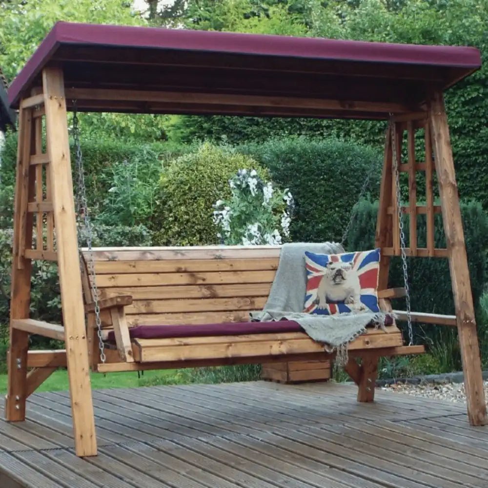 Wooden Swing Seat for gardens by Woven Wood