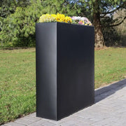 Matte Black Tall Trough Garden Planters Aluzinc