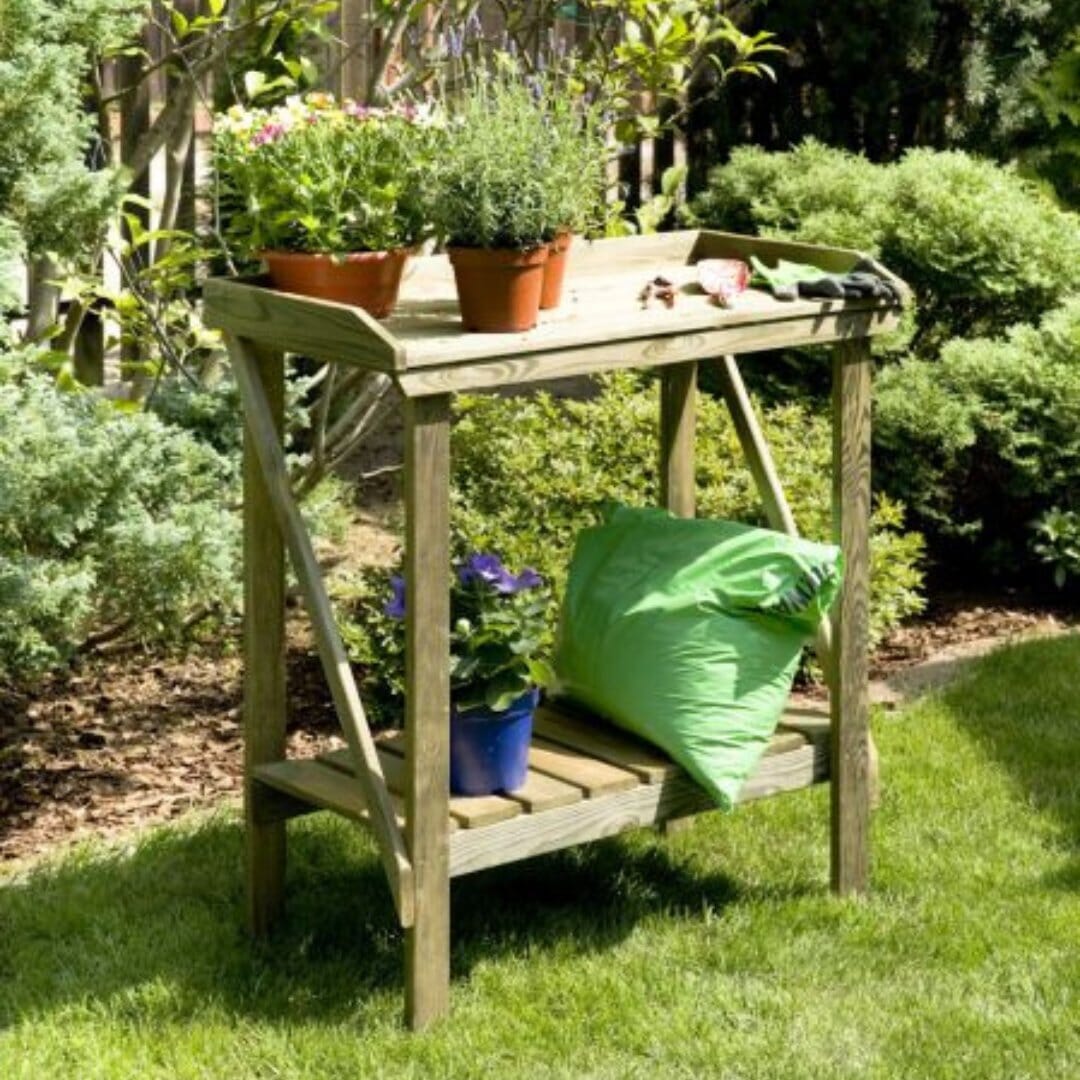 80cm Tall Wooden Garden Potting Bench