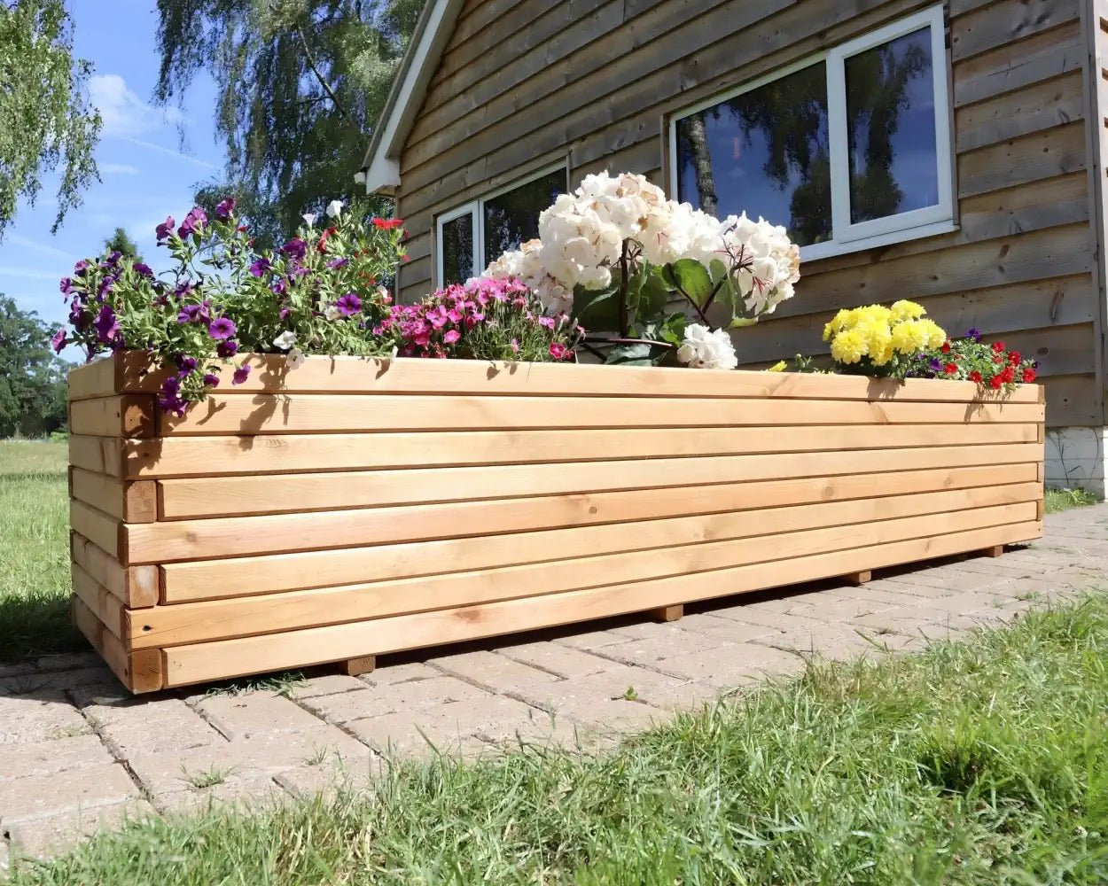 Premium raised trough wooden planters 1.8m Pine by Woven wood