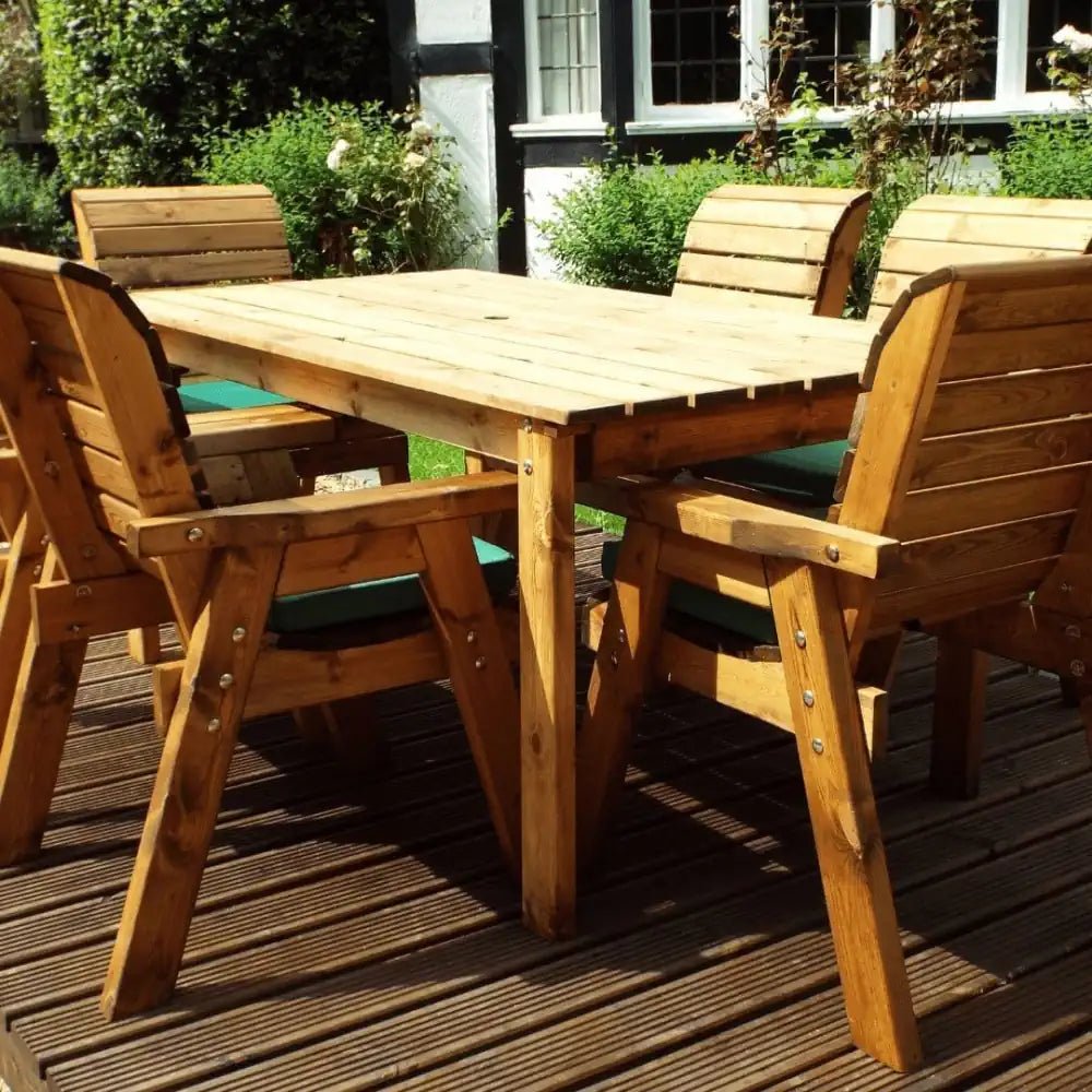 Six Seat Patio Dining Set by Woven Wood