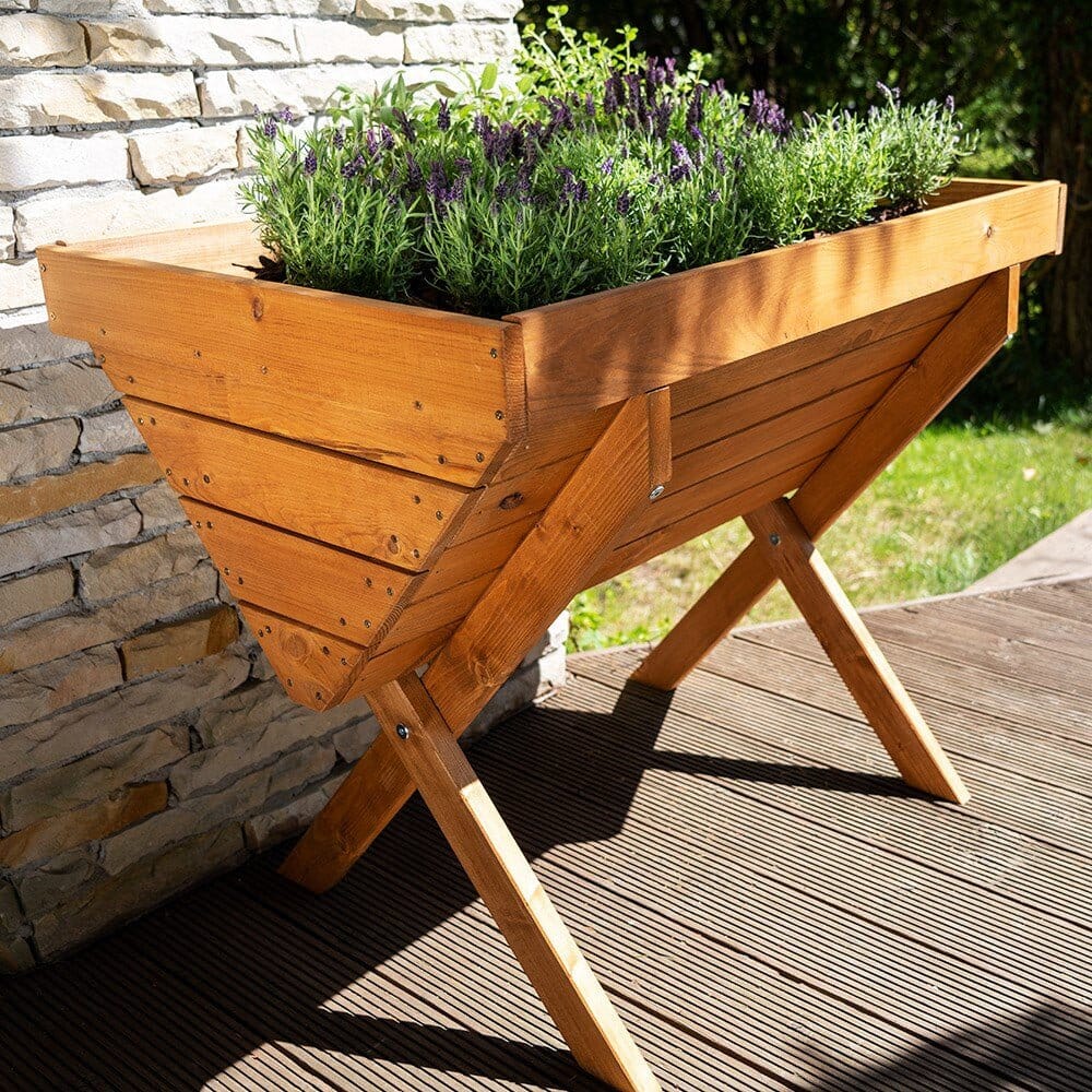 1m Hardwood Raised Vegetable/Herb Planter