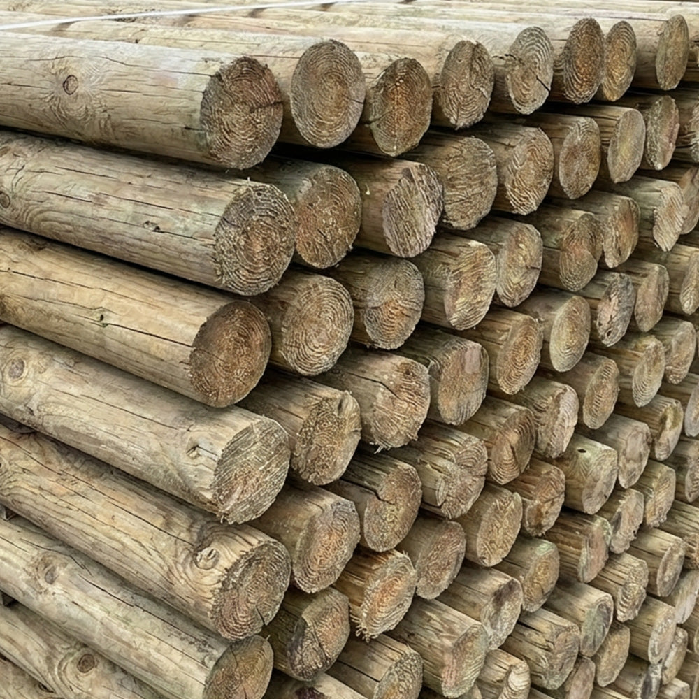 Rustic Fence Posts for Hazel Hurdles – Woven Wood