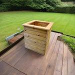 wooden tree planter tall tree pot woven wood