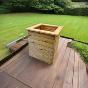 wooden tree planter tall tree pot woven wood