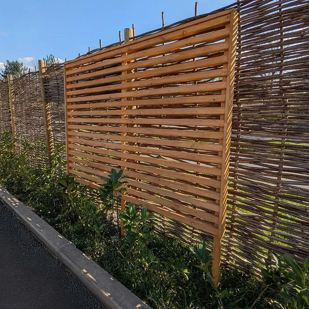2m Black Pine Wooden Trellis for Planter