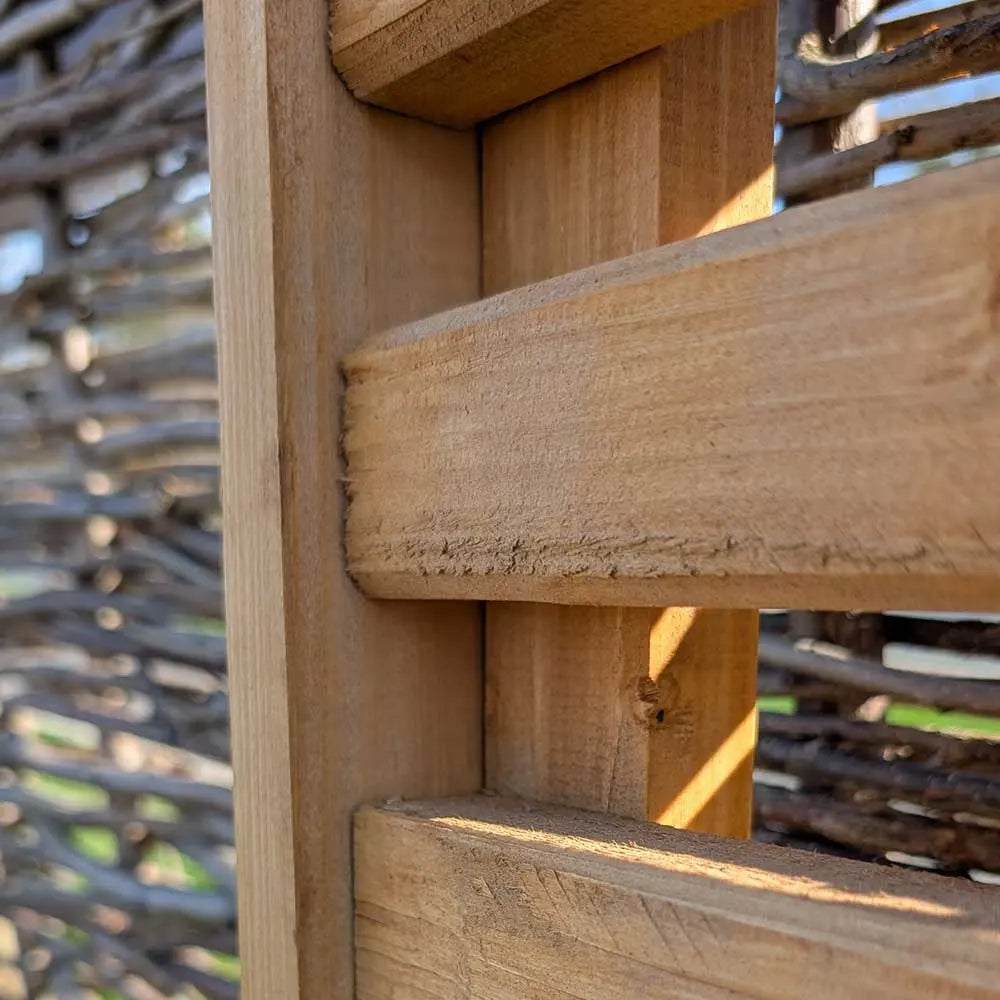 grey wooden trellis 1.8m Grey Wooden Trellis for Planter – Woven Wood