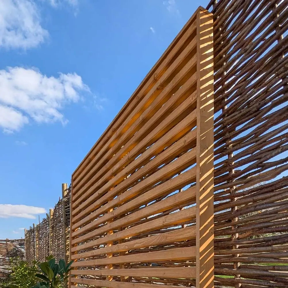2m Black Pine Wooden Trellis for Planter