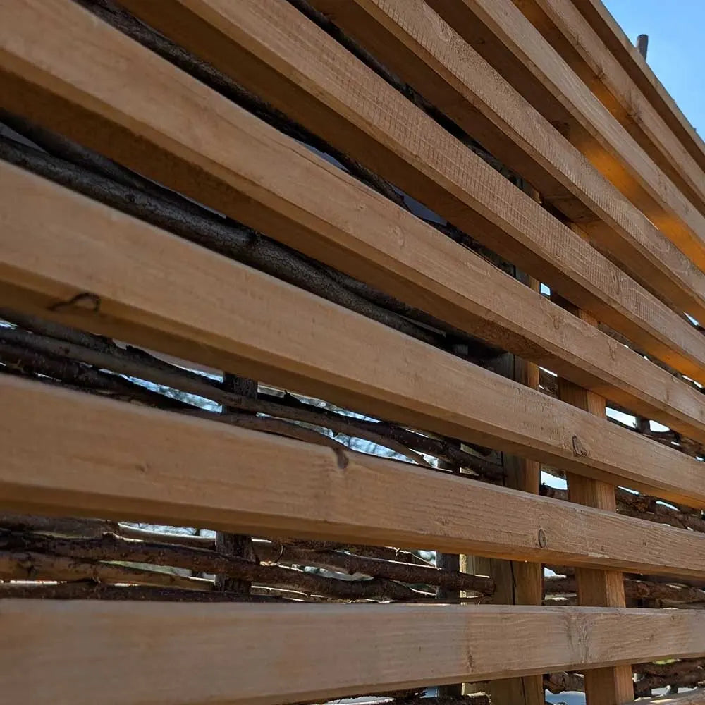 2m Black Pine Wooden Trellis for Planter