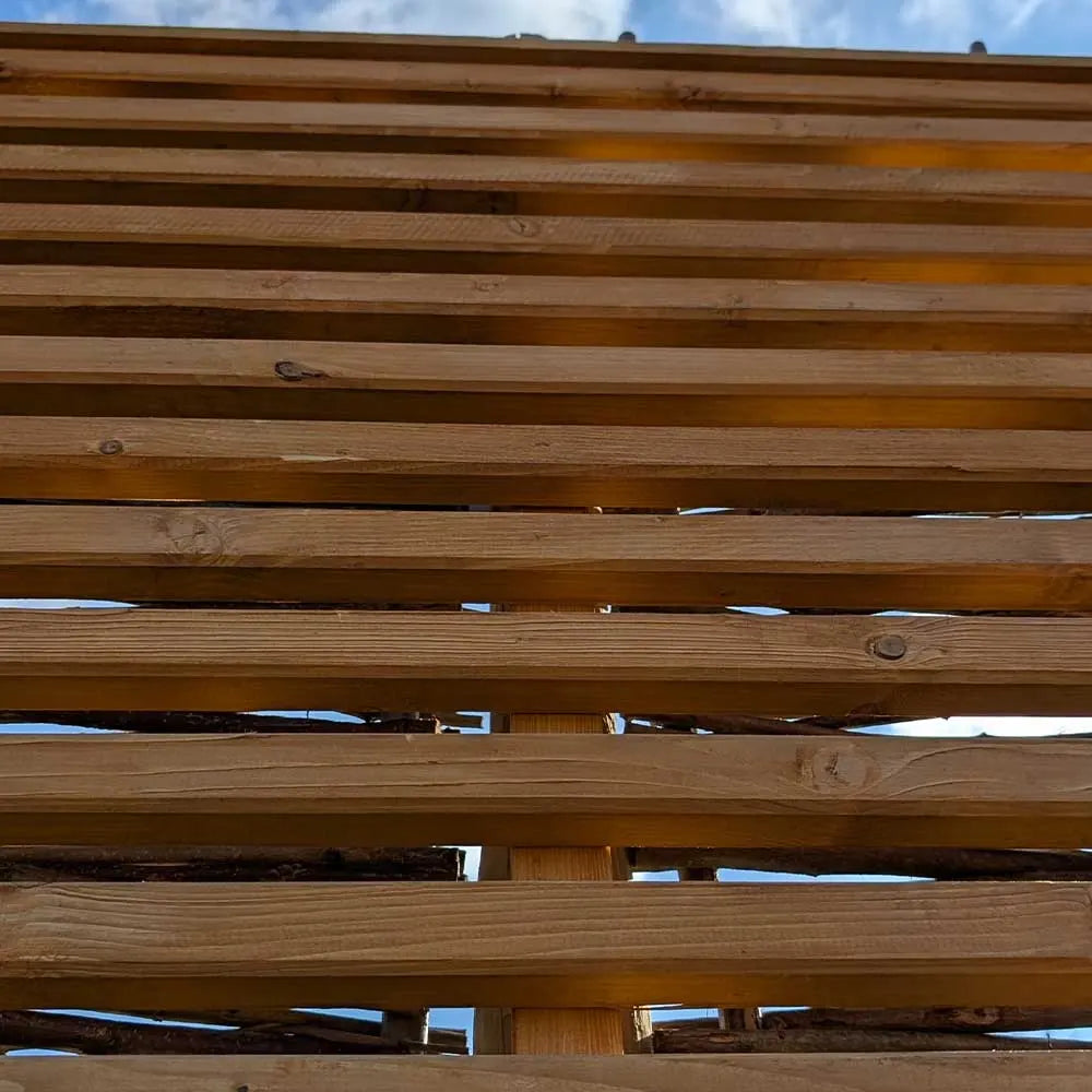 2m Black Pine Wooden Trellis for Planter