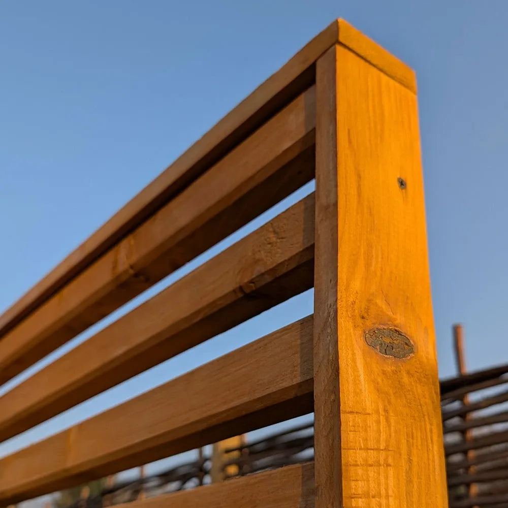 2m Pine Raised Wooden Trellis Planter