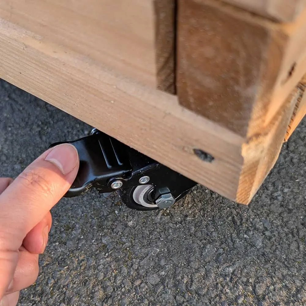 2m Pine Raised Wooden Trellis Planter