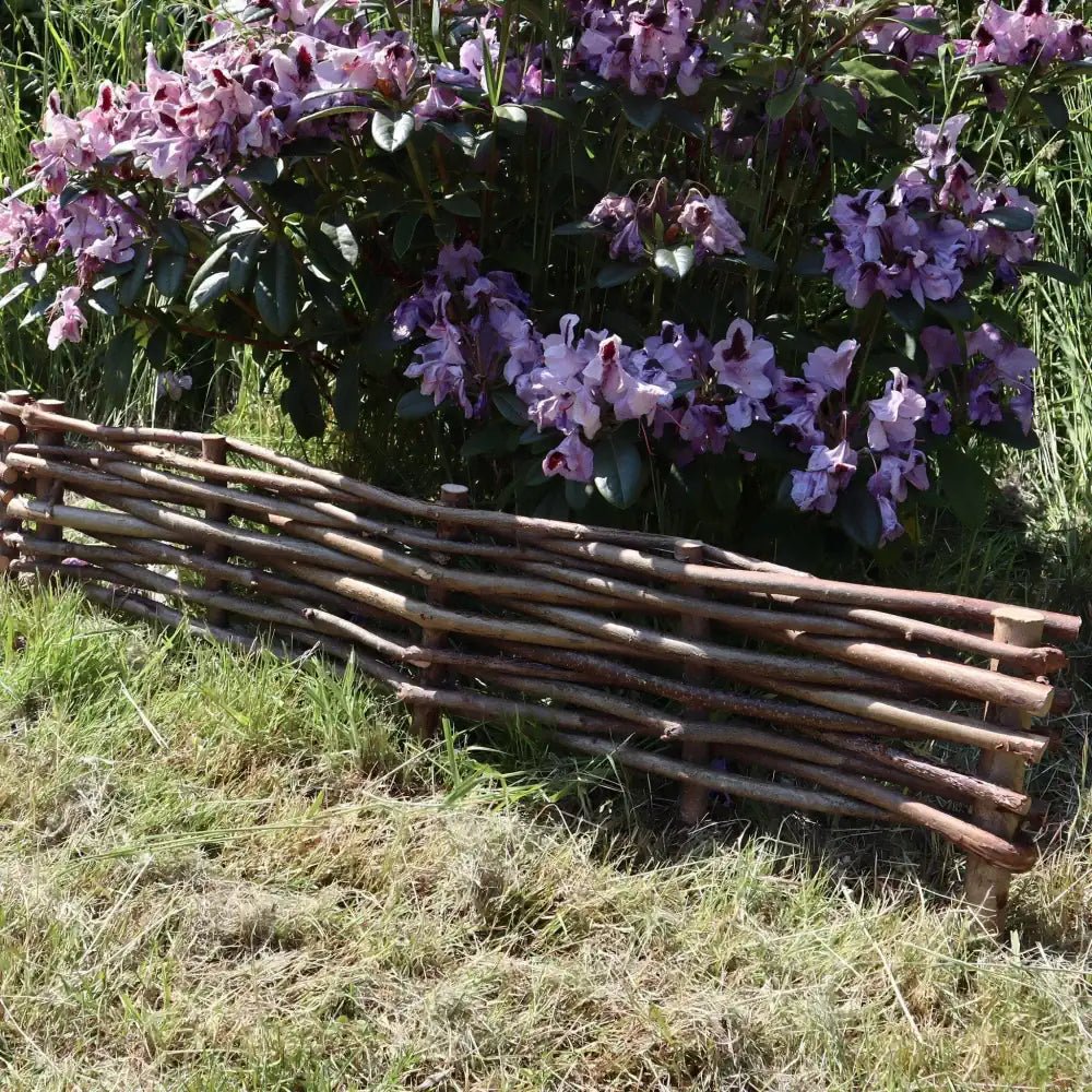 Handwoven Hazel Hurdle Lawn Edging