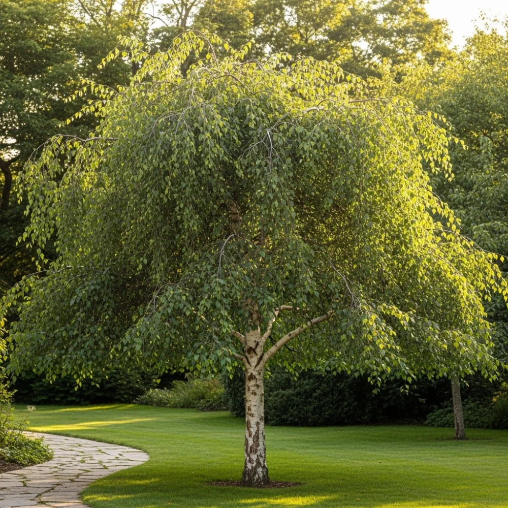 10ft Half-Standard Weeping Silver Birch Tree | Betula Pendula 'Youngii' | 6/8cm Girth | Grown in 40L Airpot