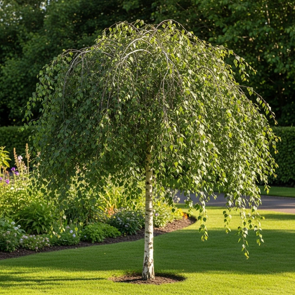 10ft Half-Standard Weeping Silver Birch Tree | Betula Pendula 'Youngii' | 6/8cm Girth | Grown in 40L Airpot