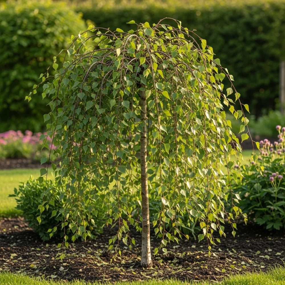 10ft Half-Standard Weeping Silver Birch Tree | Betula Pendula 'Youngii' | 6/8cm Girth | Grown in 40L Airpot